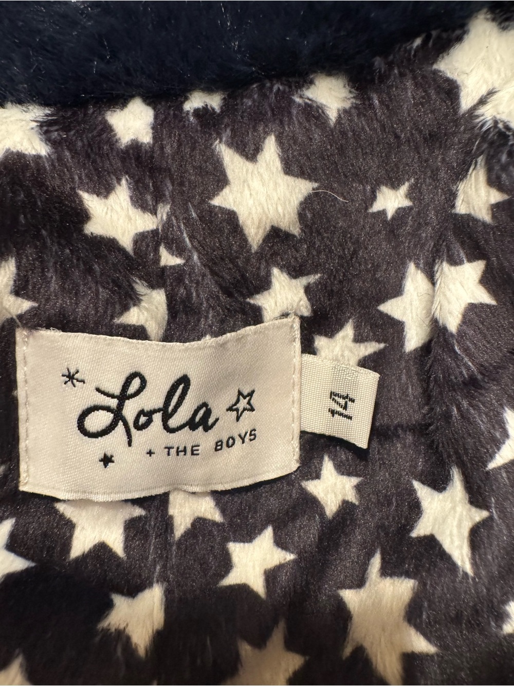 lola Star-Print Faux Fur Jacket - Black & White - Picture 5 of 7
